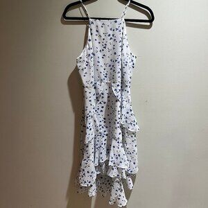 Banana Republic Factory High Neck Ruffle Dress